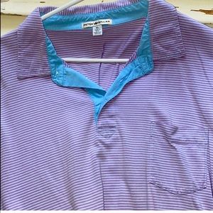 XL Purple and light blue Peter Milar polo